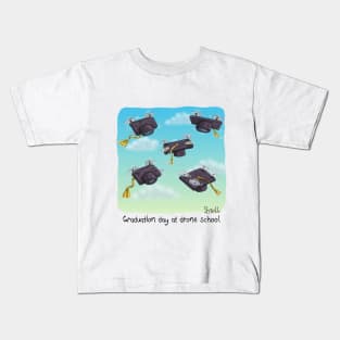 Graduation Day at Drone School Kids T-Shirt